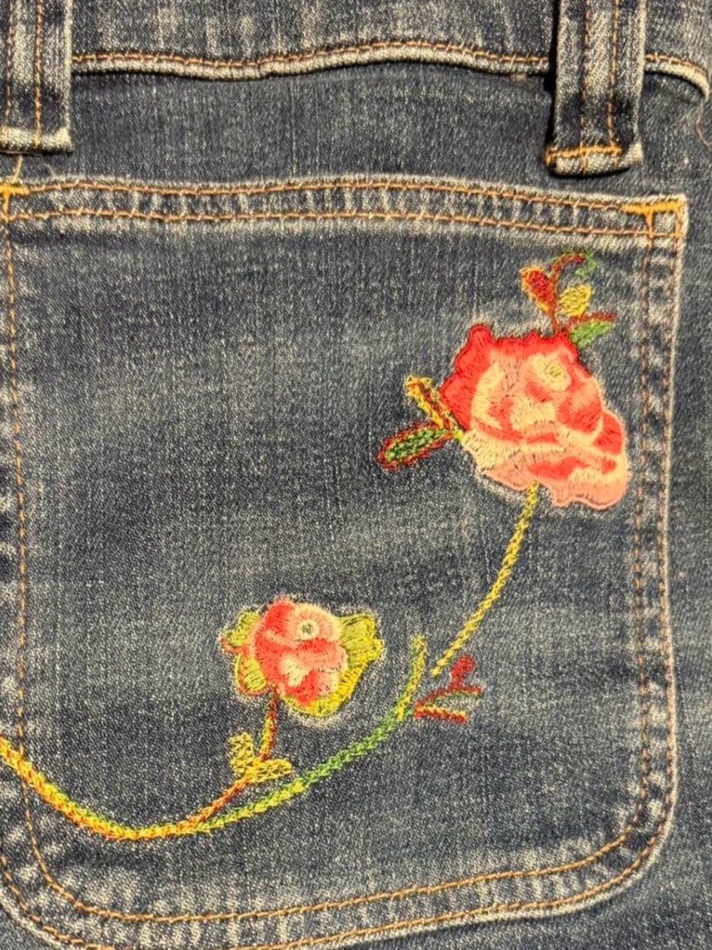 Polo Ralph Lauren Womens Jenn Flare Jeans High Waist Embroidered Size 14w or 32R - Picture 10 of 10